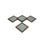 Liam Green  Blended Silk 4 Pcs Coasters