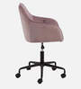 Liam Velvet Guest Chair In Pink Colour