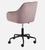 Liam Velvet Guest Chair In Pink Colour