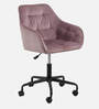 Liam Velvet Guest Chair In Pink Colour