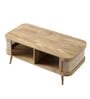 Liam Solid Wood Coffee Table In Beige Finish