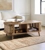 Liam Solid Wood Coffee Table In Beige Finish