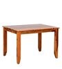 Liana Sheesham Wood 4 Seater Dining Set In Natural Teak Finish