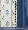 Liberty Blue & Aura Indigo Printed Cotton Curtains for Window Pack of 3