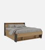 Libra Queen Size Bed in Grey Finish With Box Storage
