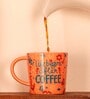 Life Begins 300ml Orange Ceramic Coffee Mug