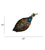 Multicolor Iron Peacock Traditional Wall Clock
