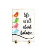 Life Is All About Balance Marble Multicolour Marble Showpiece