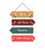 Life Is All About Inspirational Quote Wooden Wall Hanging