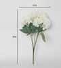 Lifelike Hydrangea Flower Bunch with 5 Flower Heads (White)