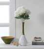 Lifelike Hydrangea Flower Bunch with 5 Flower Heads (White)