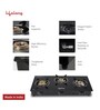 Lifelong LLGS303 Automatic Ignition 3 Burner Gas Stove with Toughened Glass Top in Black Colour