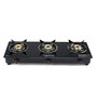 Lifelong LLGS303 Automatic Ignition 3 Burner Gas Stove with Toughened Glass Top in Black Colour