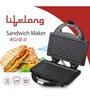 LifeLong 2 Slices 750 Watts Sandwich Grill (Model No:LLSM115G)