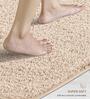 Light Beige Absorbent and Quick-Dry Polyester Bath Mats 40x60 cm