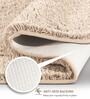 Light Beige Absorbent and Quick-Dry Polyester Bath Mats 50x70 cm