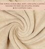 Light Beige Cotton Printed  460 GSM Bath & Hand Towels 3Pcs Bath And Hand Towels