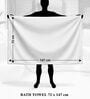 Light Beige Cotton Printed  460 GSM Bath Towel (1Pc)