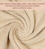 Light Beige Cotton Printed  460 GSM Bath Towel (1Pc)
