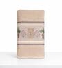 Light Beige Cotton Printed  460 GSM Bath Towel (1Pc)