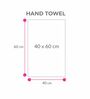 Light Beige Cotton Printed  460 GSM Hand Towels Pack of 2