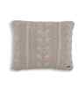 Light Beige Melange 100% Cotton Classical 18X18 Inches Knitted Cushion Cover
