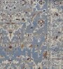 Light Blue Abstract Polyester 59x24 Inches Machine Made Floor Runner