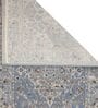 Light Blue Abstract Polyester 59x24 Inches Machine Made Floor Runner