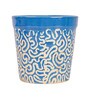Light Blue Ceramic Ashwani Design With Rd Print Small Planter