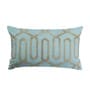 Light Blue Textured Cotton Blend 20 x 12 Inches Cushion Cover