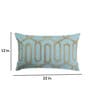 Light Blue Textured Cotton Blend 20 x 12 Inches Cushion Cover