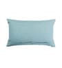 Light Blue Textured Cotton Blend 20 x 12 Inches Cushion Cover