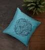 Light Blue Traditional Polyester Blend 16 x 16 Inches Cushion Cover