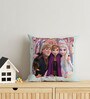 Light Blue Polyester Disney 16x16 inches Reversible Kids Cushion (1 Pc)