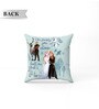 Light Blue Polyester Disney 16x16 inches Reversible Kids Cushion (1 Pc)