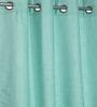 Light Blue Polyester Solid 5ft Room Darkening Eyelet Window Curtain