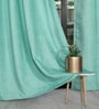 Light Blue Polyester Solid 5ft Room Darkening Eyelet Window Curtain