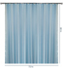 Light Blue Stripped Pattern Polyester 7ft Shower Curtain