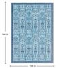 Light Blue Traditional Polyester 9 ft x 12 ft Machine Made Carpet