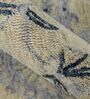 Blue Floral Wool 8 ft x 10 ft Hand Tufted Carpet