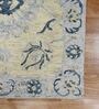 Blue Floral Wool 5 ft x 8 ft Hand Tufted Carpet