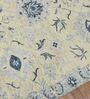 Blue Floral Wool 5 ft x 8 ft Hand Tufted Carpet