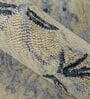 Blue Floral Wool 5 ft x 8 ft Hand Tufted Carpet