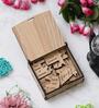 Light Brown Engineered Wood 12 Pieces Bro Puzzle Gift Set