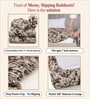 Brown Floral Polycotton Double King Fitted Bedsheet With 2 Frill Pillow Covers