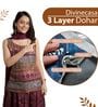 Light Brown Cotton Floral 120 Gsm Single Dohar