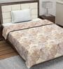 Light Brown Cotton Floral 120 Gsm Single Dohar