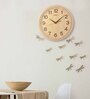 Beige Plastic Light Modern Wall Clock