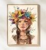 MODERN ART HD Poster With Brown Frame, 12.5 X 17.3 Inches