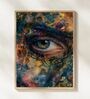 MYSTIC GAZE VINTAGE ART FRAMED HD Poster With Brown Frame, 12.5   17.3 Inches